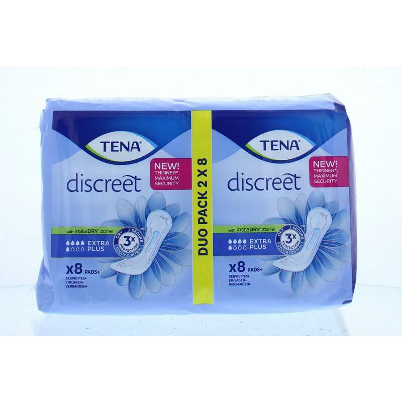 Tena Discreet extra plus duo 16st