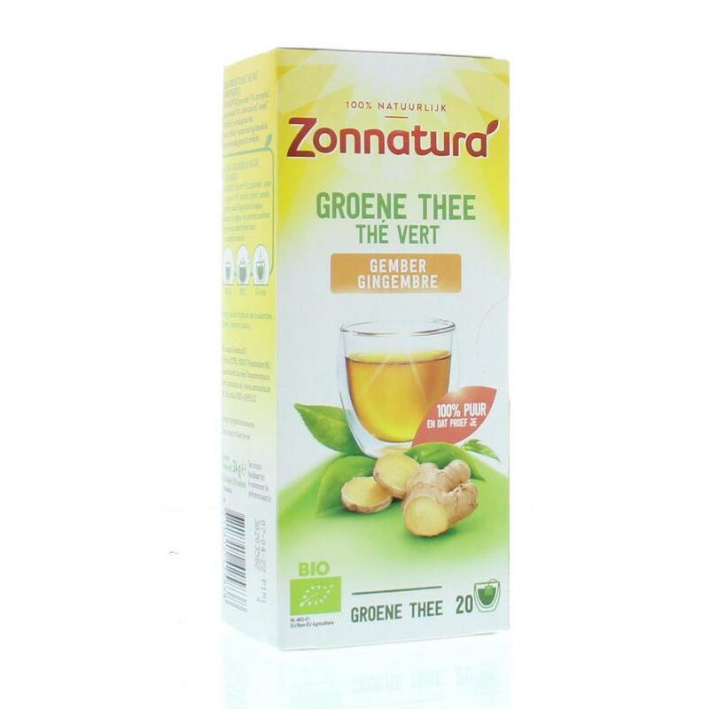 Zonnatura Groene Thee Gember bio 34g