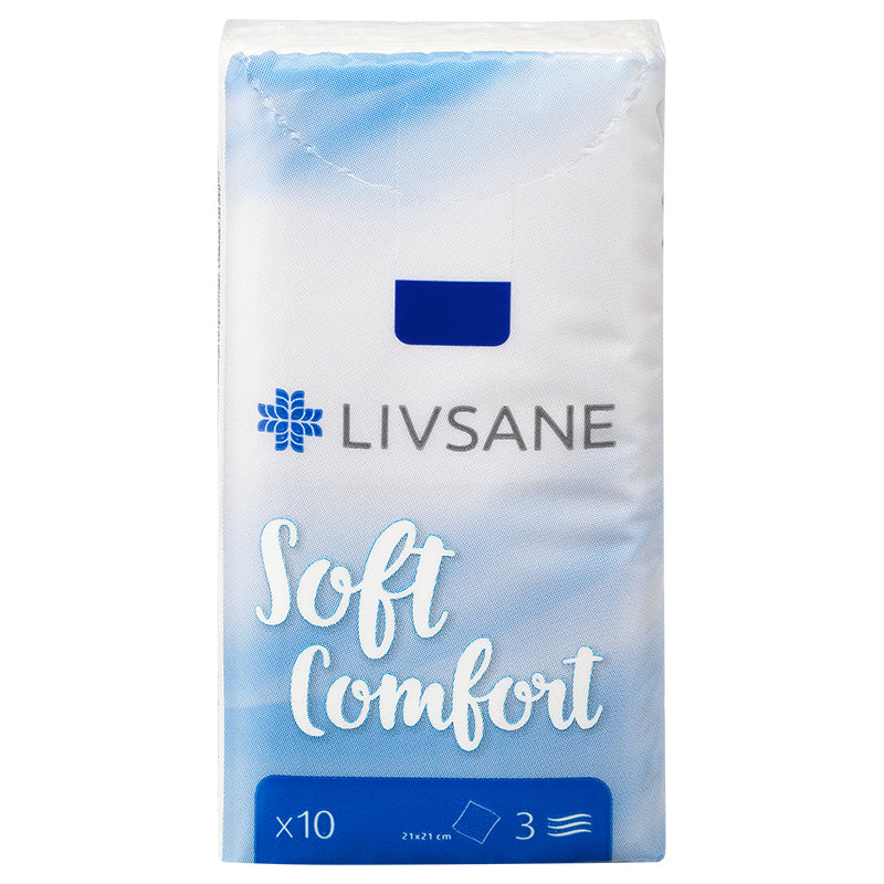 Livsane Zakdoekjes 3-laags 10 x 10 stuks 1set