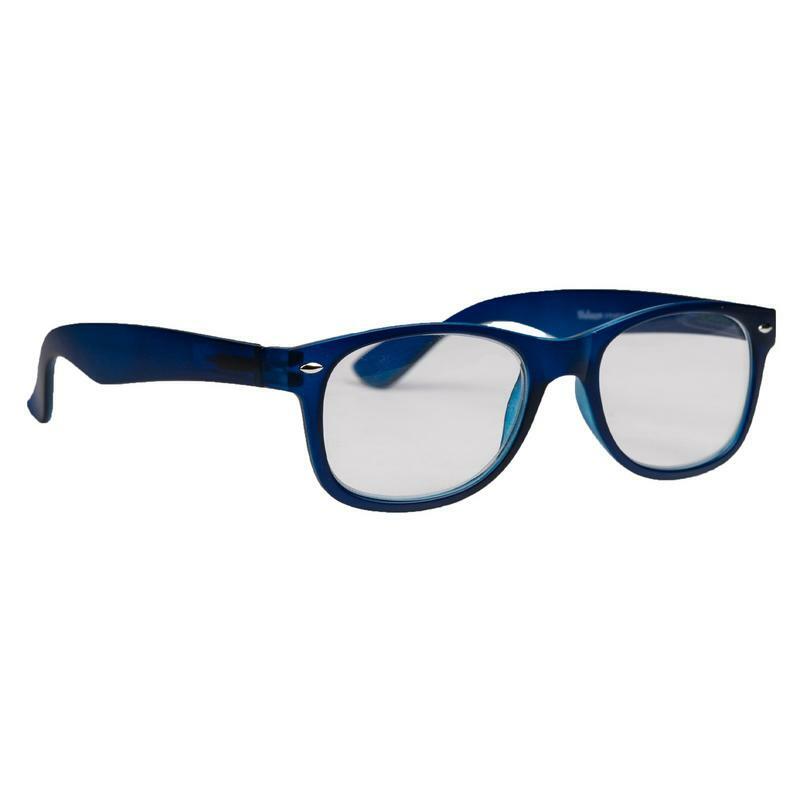 Melleson Eyewear Leesbril wayfarer mat blauw +3.00 1st