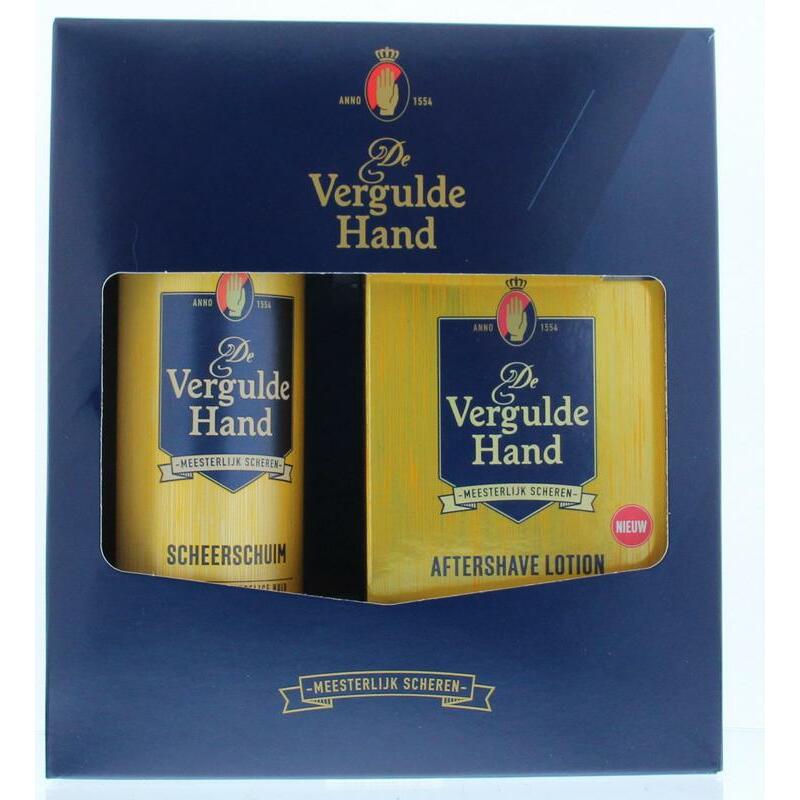 Vergulde Hand Geschenkverpakking scheerschuim 1set
