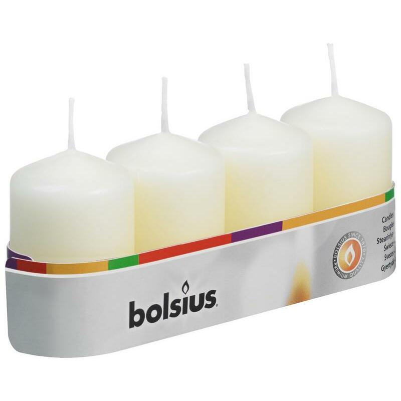 Bolsius Stompkaars 60/40 ivoor 4st