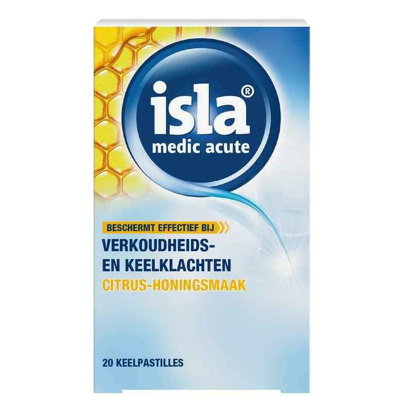 Isla Medic acute citrus honing keelpastilles 20st