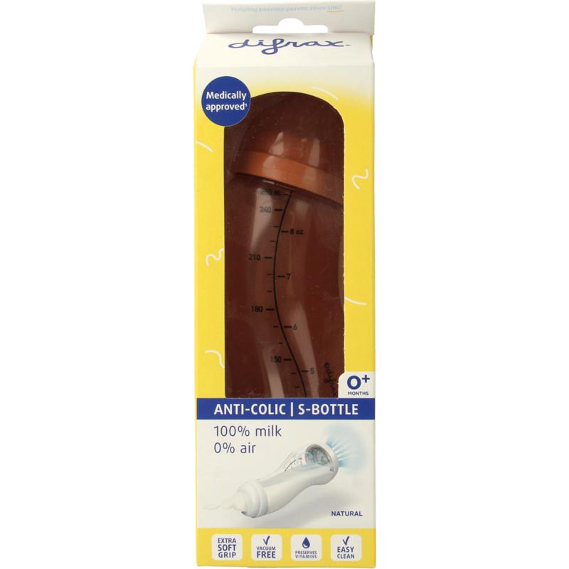 Difrax S-Fles natural bruin 250ml 250ml
