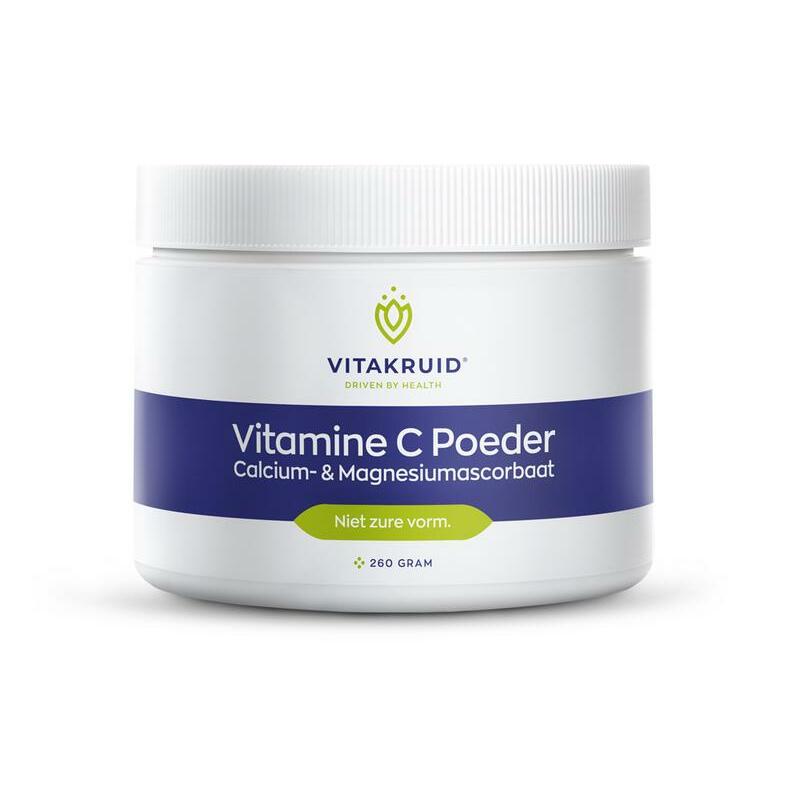 Vitakruid Vitamine C poeder calcium- & magnesiumascorbaat 260g
