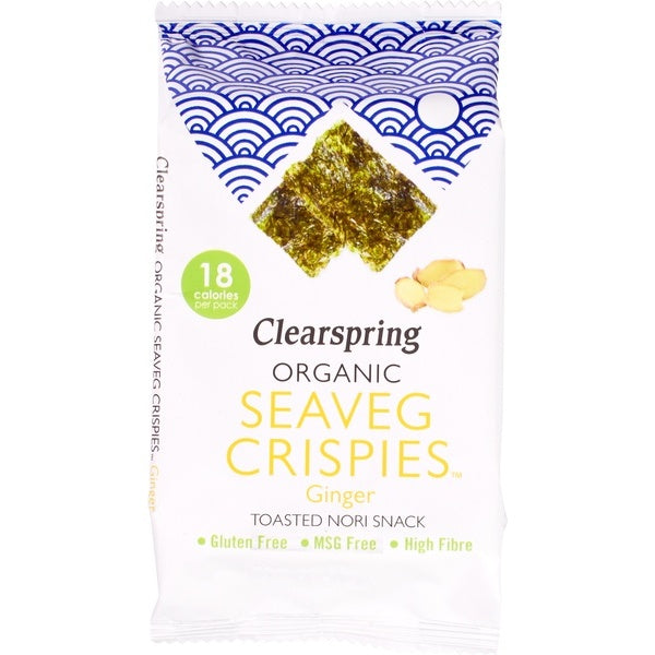 Clearspring Seaveg crispies ginger bio 4g