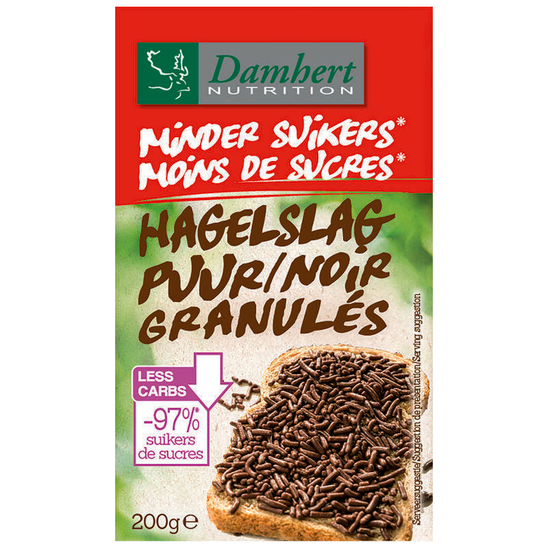 Damhert Hagelslag minder suiker 200g