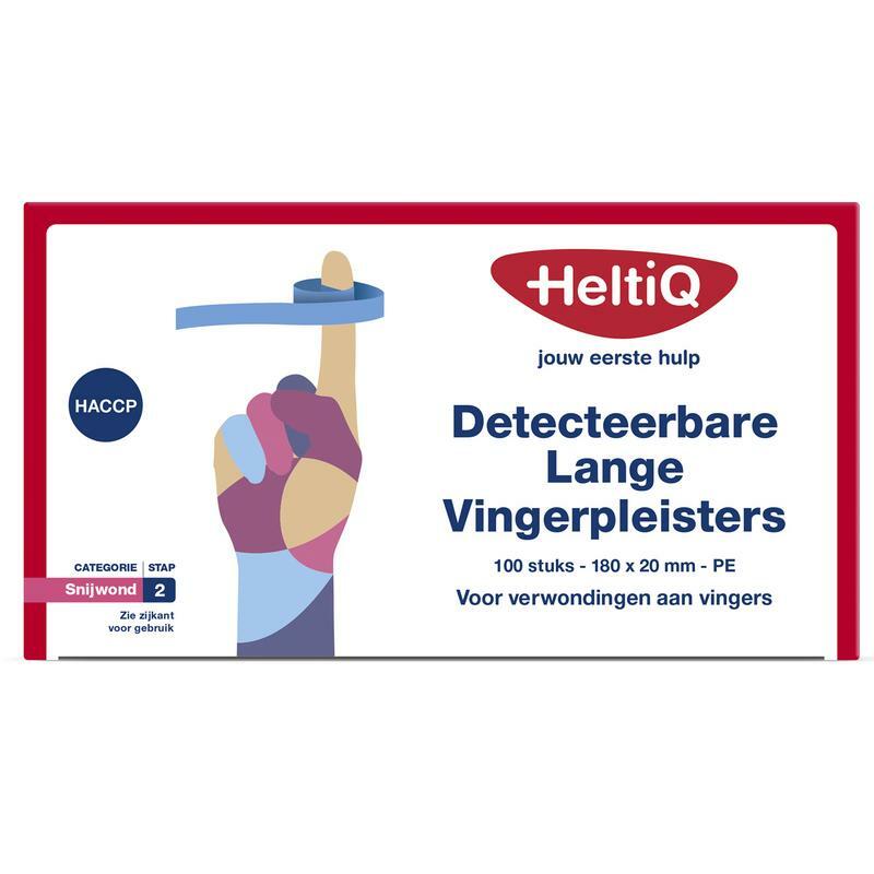 Heltiq Detect vingerpleister lang PE 180 x 20 100st