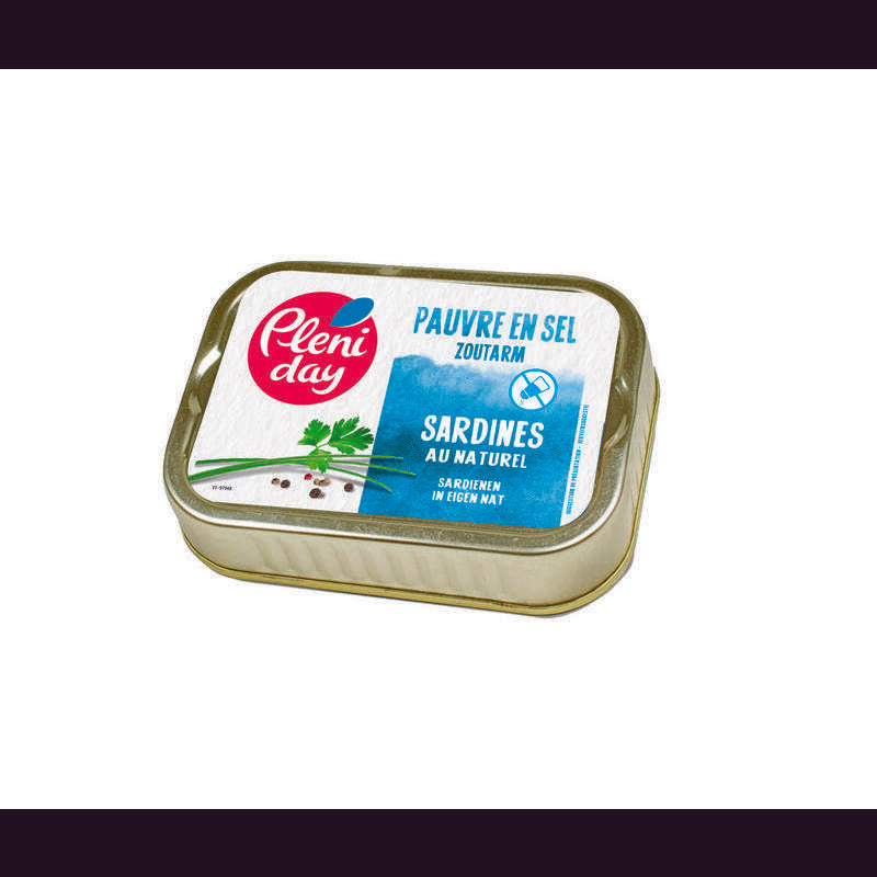 Pleniday Sardines naturel zoutarm bio 115g