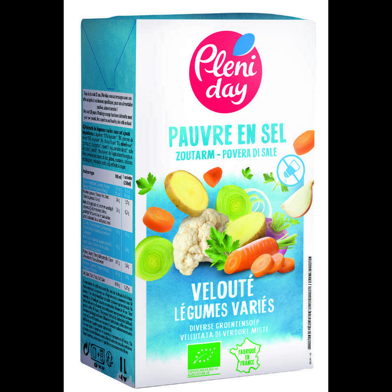 Pleniday Gebonden groentesoep zoutarm bio 1000ml