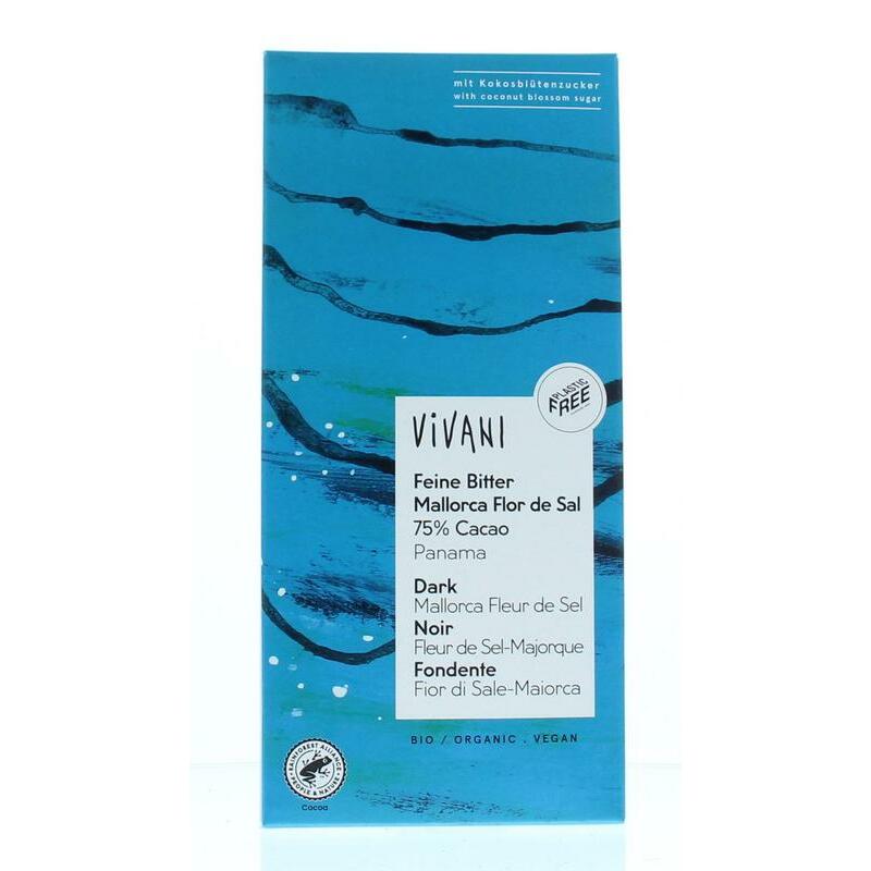 Vivani Dark 75% Panama cocoa Mallorca fleur de sel bio 80g