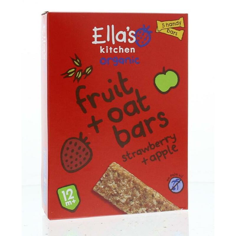Ella's Kitchen Fruit oat bars strawberry/apple 12+ maanden 125g