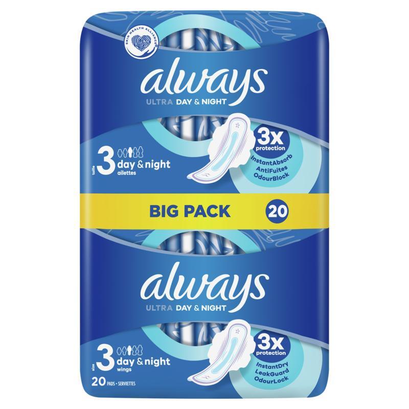 Always Maandverband ultra day & night (S3) vleugels 20st