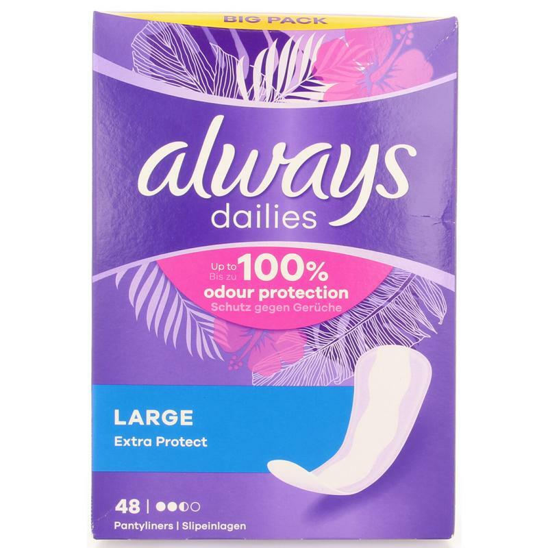 Always Inlegkruisjes extra protect large bigpack 48st