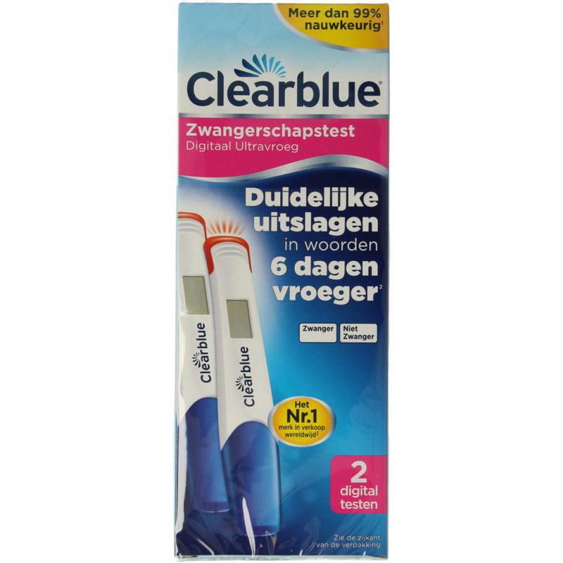Clearblue Zwangerschapstest digitaal ultravroeg (10 mIU/ml) 2st
