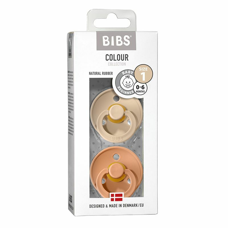 Bibs Fopspeen vanilla/peach maat 1 2st