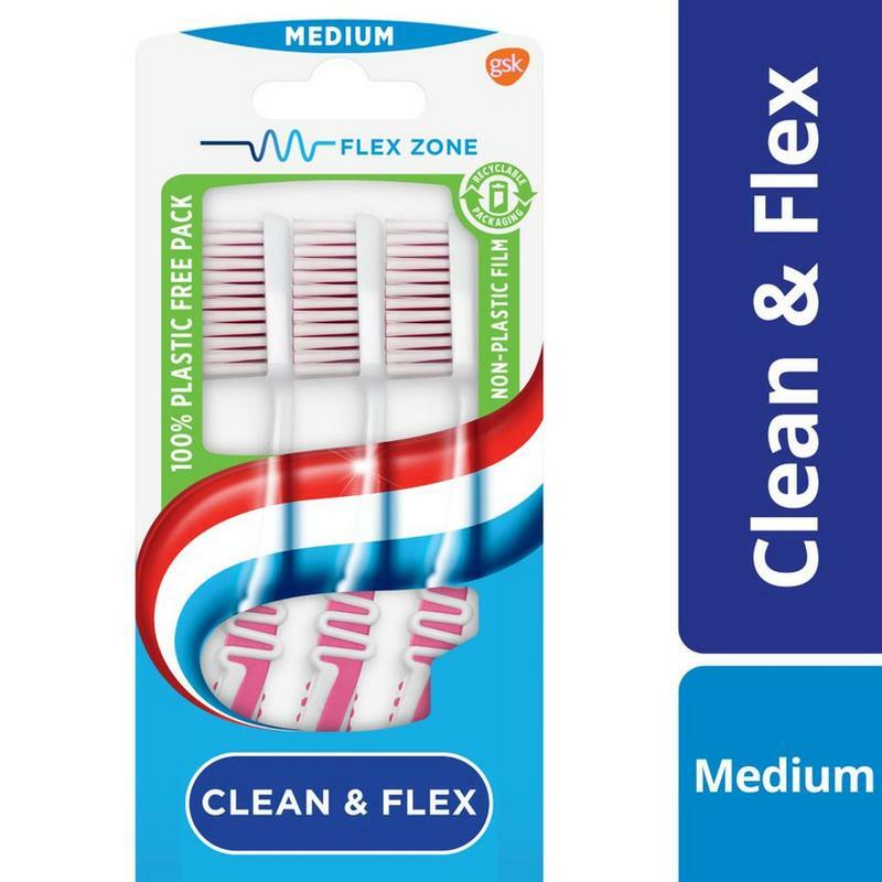 Aquafresh Tandenborstel clean & flex medium 3st