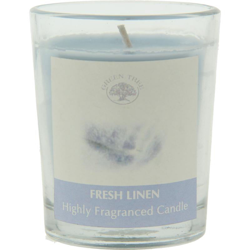 Green Tree Geurkaars fresh linen 55g