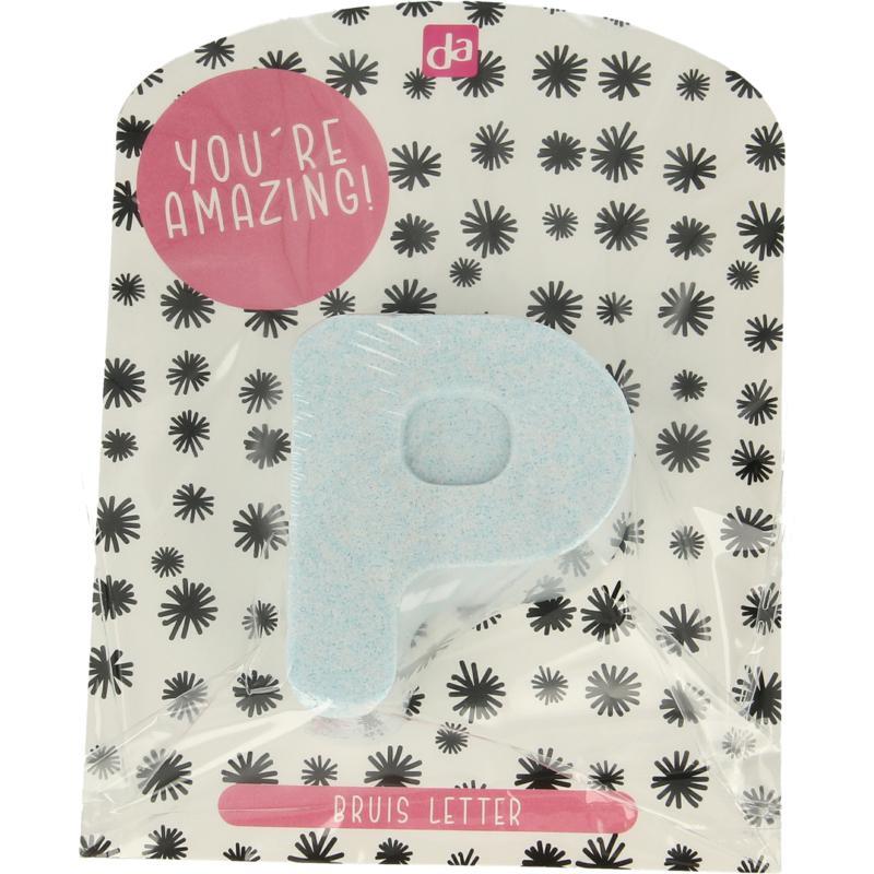 DA Bruisletter P blauw you're amazing 1st