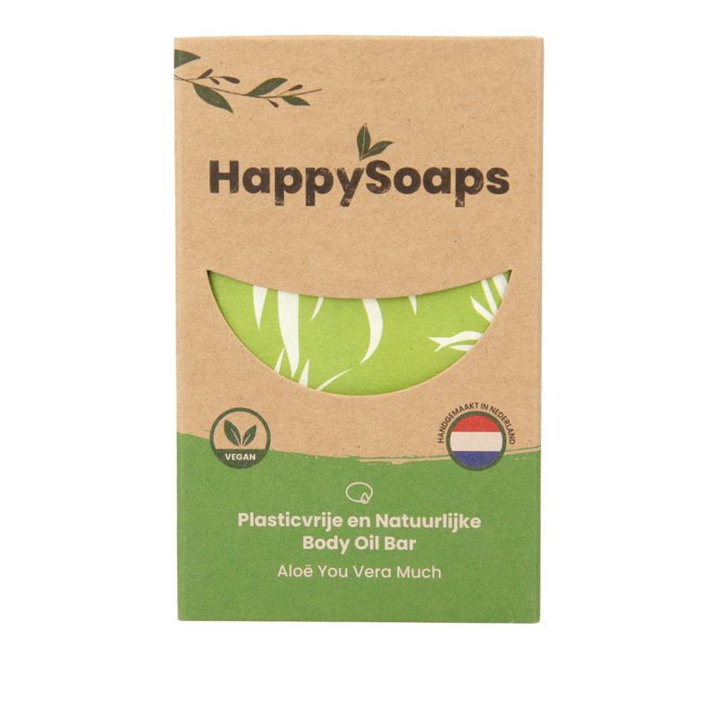 Happysoaps Body oil bar aloe you vera much 70g
