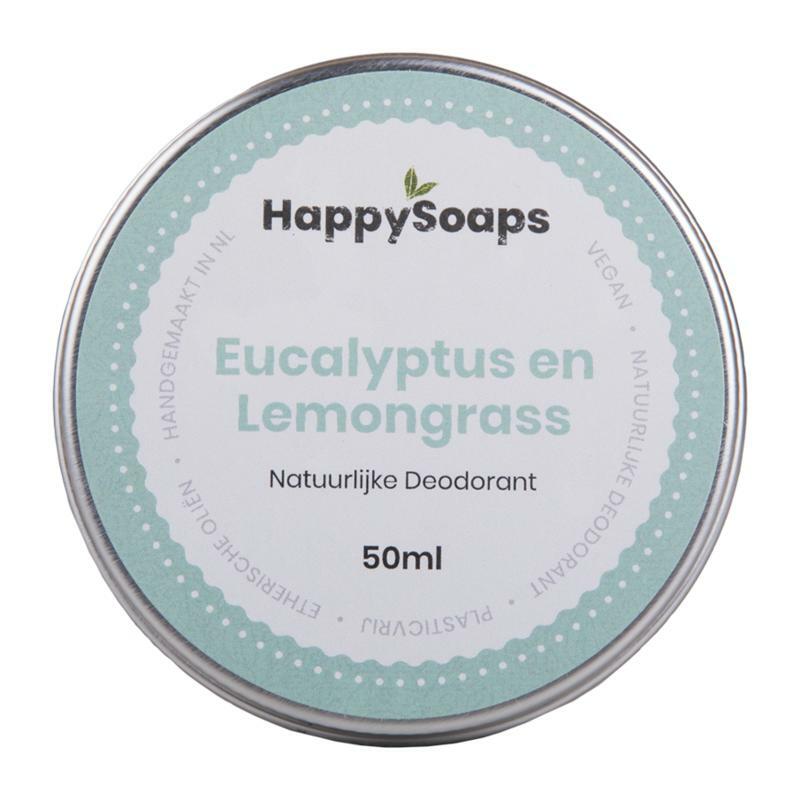 Happysoaps Deo natural eucalyptus en lemongrass 50g