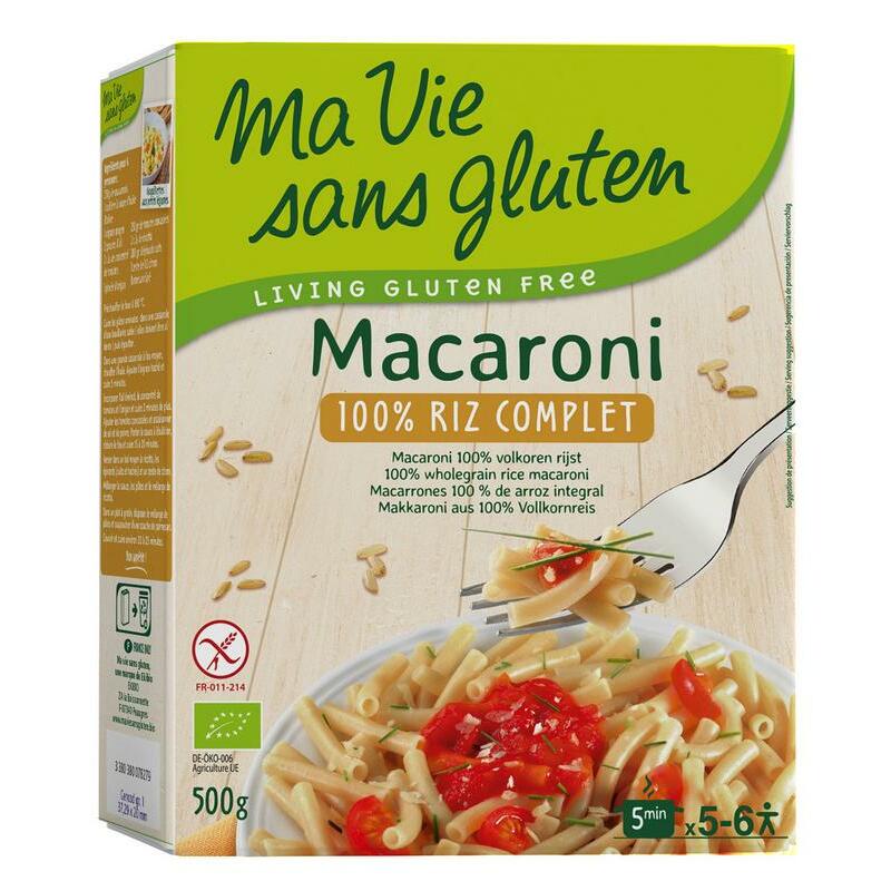 Ma Vie Sans Macaroni van volkoren rijst glutenvrij bio 500g