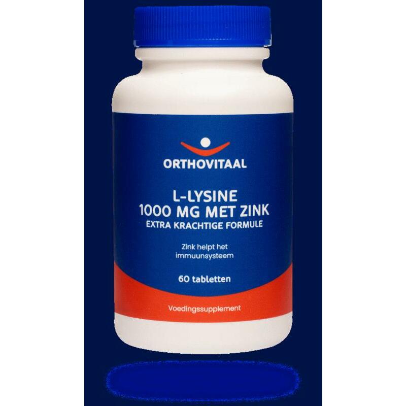 Orthovitaal L-Lysine 1000mg met zink 60tb