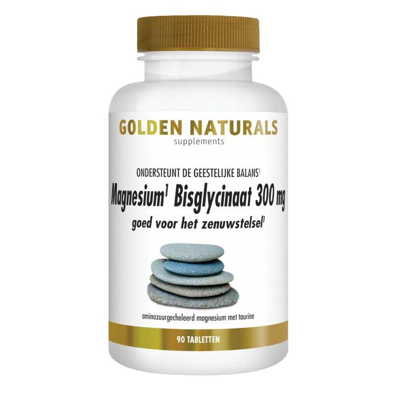 Golden Naturals Magnesium bisglycinaat 300 mg 90tb