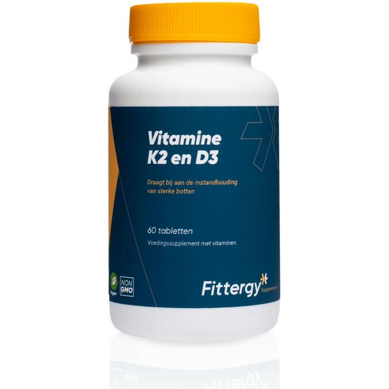 Fittergy K2 45mcg en D3 25mcg vegan 60tb