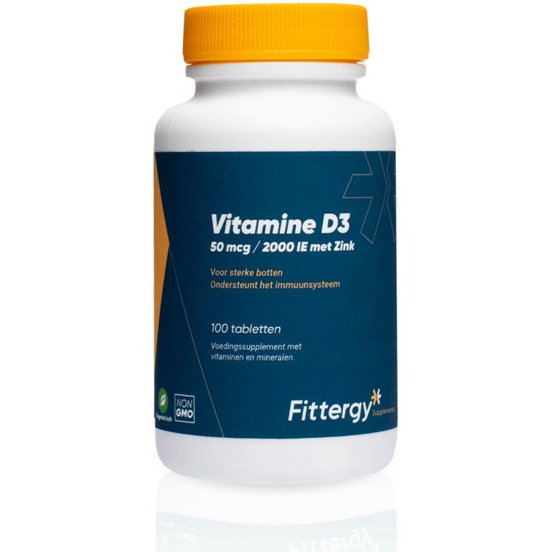 Fittergy Vitamine D3 50 mcg met zink 100tb