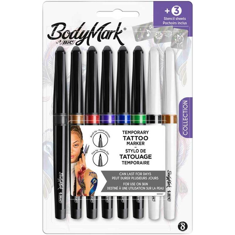 BIC Tattoo marker assorti + fine 8+3 1set