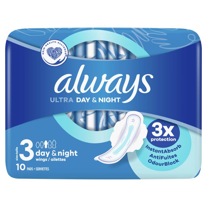 Always Maandverband ultra day & night (S3) vleugels 10st