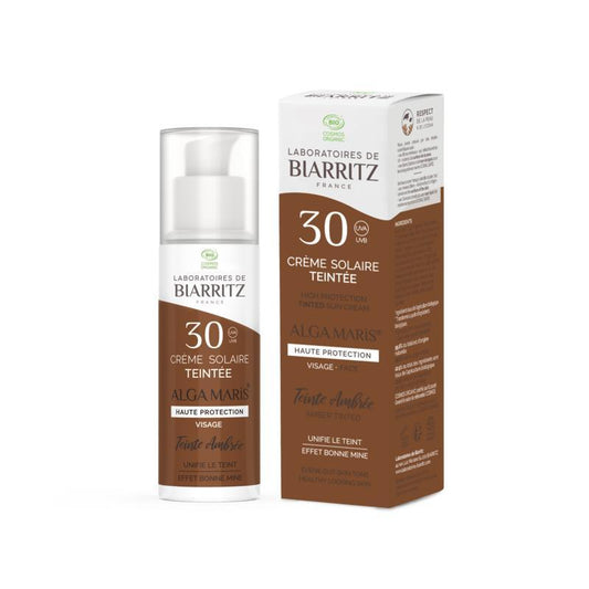Lab de Biarritz Suncare amber tinted face sunscreen SPF30 50ml