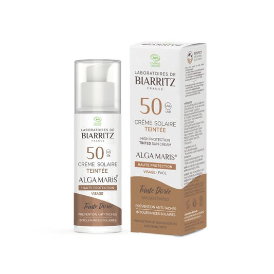 Lab de Biarritz Suncare golden tinted face sunscreen SPF50 50ml