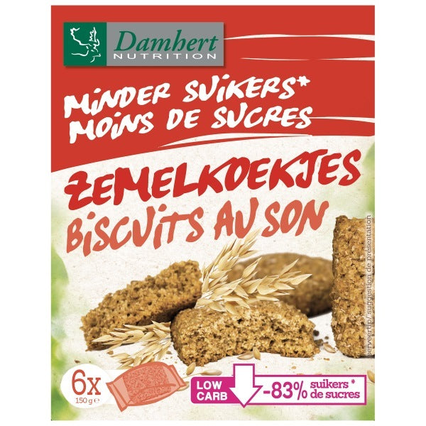 Damhert Zemelkoek minder suiker 150g