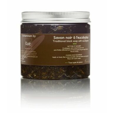 KAE Black soap eucalyptus 200g