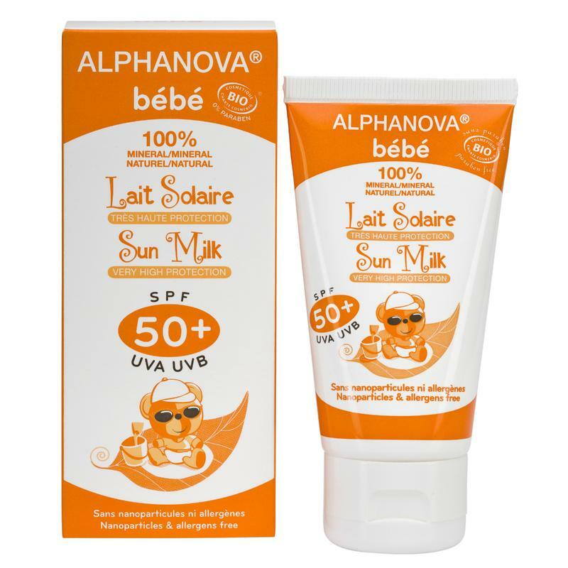 Alphanova Sun Sun zonnebrand milk baby SPF50 zonder parfum 50g
