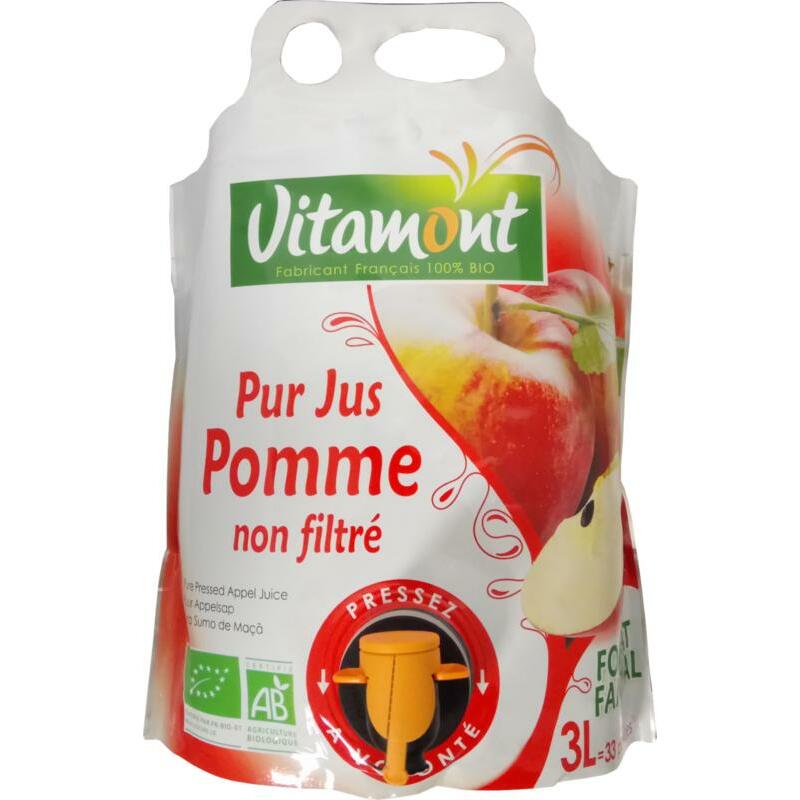 Vitamont Puur appelsap troebel bio 3000ml
