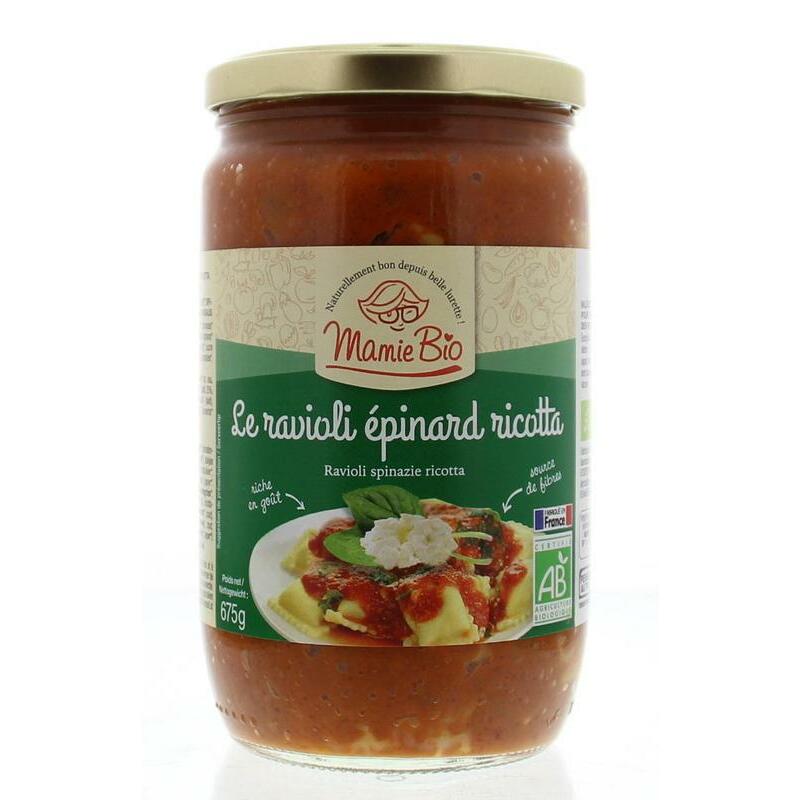 Mamie Bio Ravioli met spinazie ricotta bio 675g