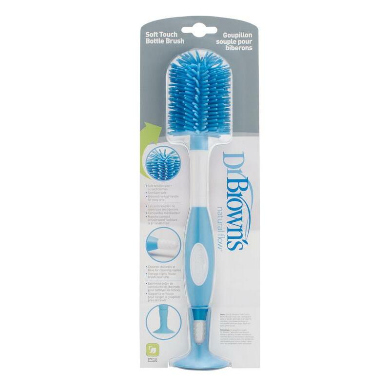 Dr Brown's Flessenborstel blauw siliconen 1st