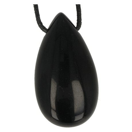 Ruben Robijn Edelsteen druppel hanger obsidiaan zwart 1st