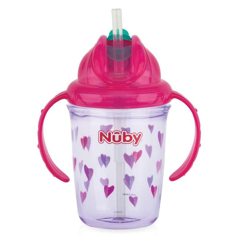 Nuby Antilekbeker 240 ml roze 12 maanden + 1st