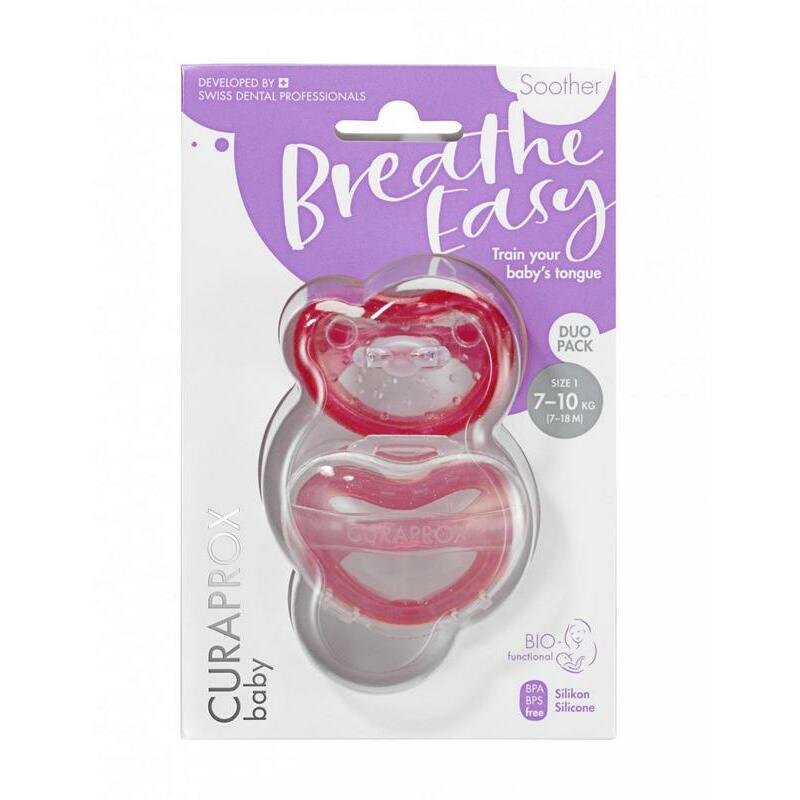 Curaprox Fopspeen roze maat 1 2st