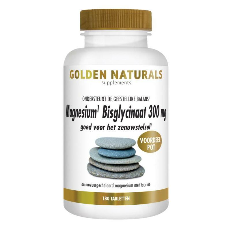 Golden Naturals Magnesium bisglycinaat 300 mg 180tb