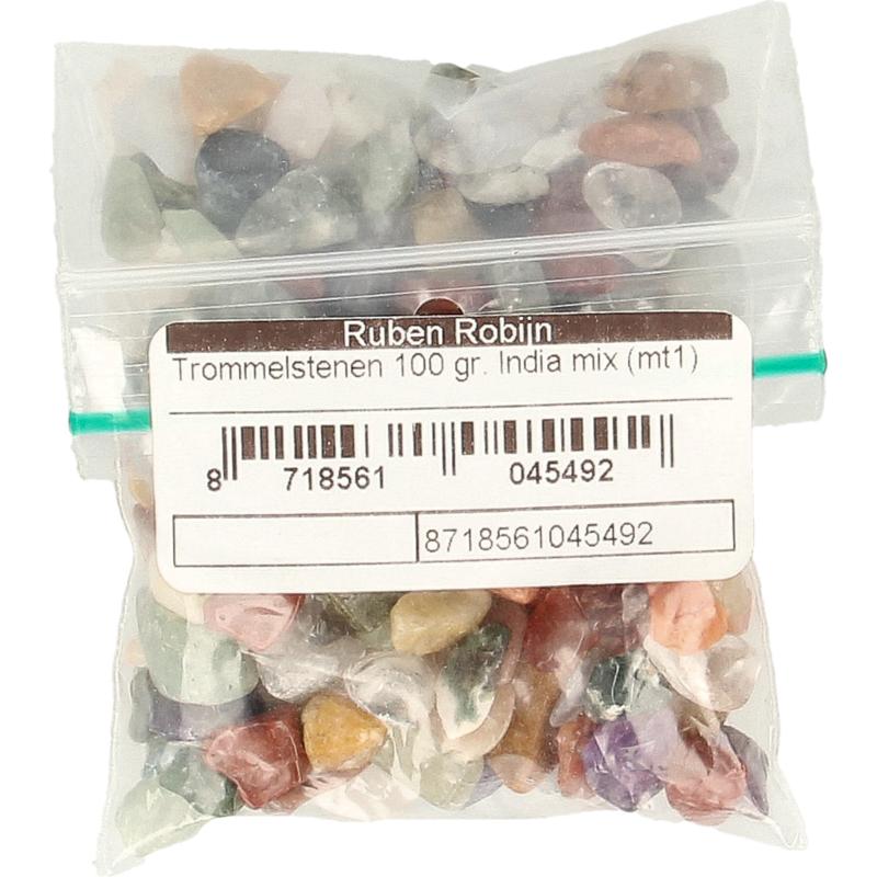 Ruben Robijn Trommelstenen india mix maat 1 100g