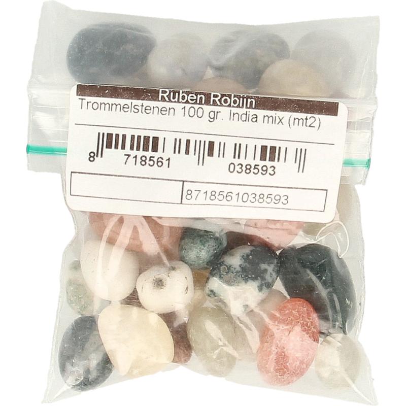 Ruben Robijn Trommelstenen india mix maat 2 100g