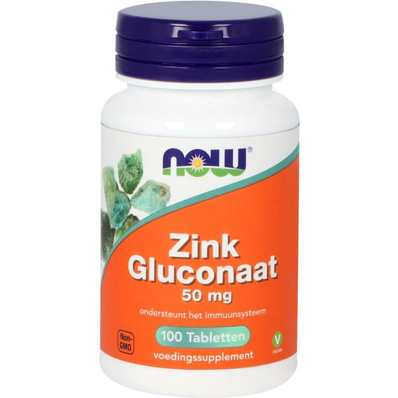 NOW Zink gluconaat 50 mg 100tb