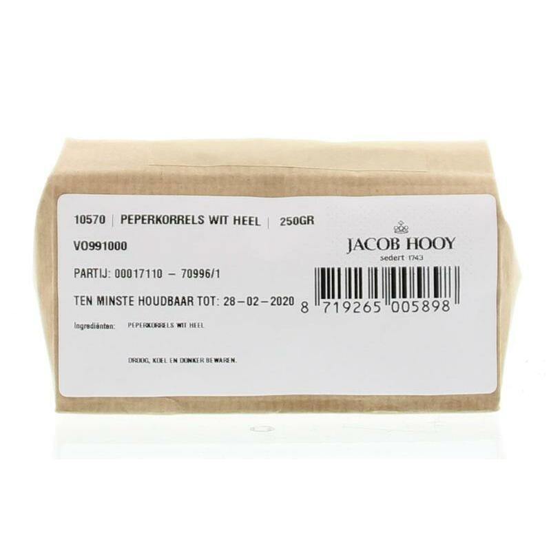 Jacob Hooy Peperkorrels wit heel 250g