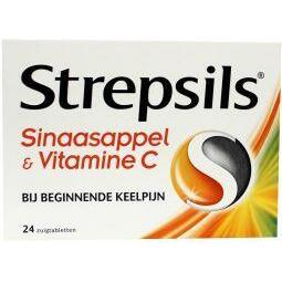 Strepsils Sinaasappel / Vitamine C 24zt