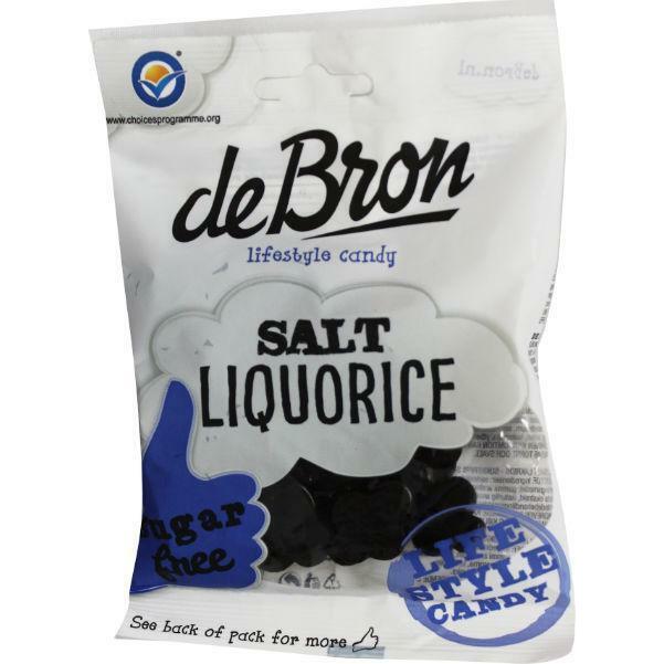 De Bron Klavertjes zout/salt liquorice suikervrij 100g